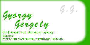 gyorgy gergely business card